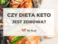 Czy dieta keto jest zdrowa? Na zdjęciu dania bogate w białko i tłuszcze: łosoś, kurczak, brokuły, jagody.